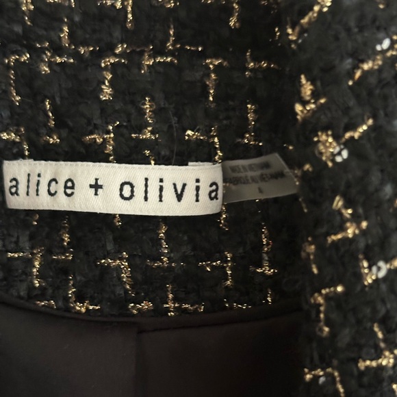 Alice + Olivia Shan Tweed Blazer in a Wool Blend - Picture 4 of 15